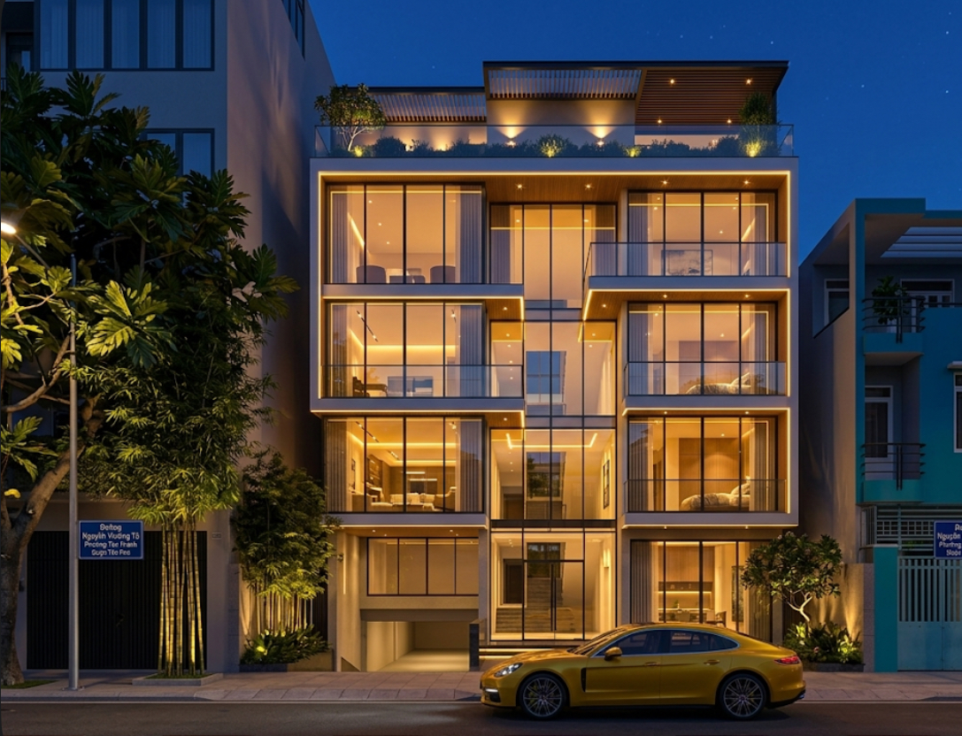 MT NGUYỄN TRƯỜNG TỘ [9x16m] XÂY DỰNG HẦM 4 LẦU ST