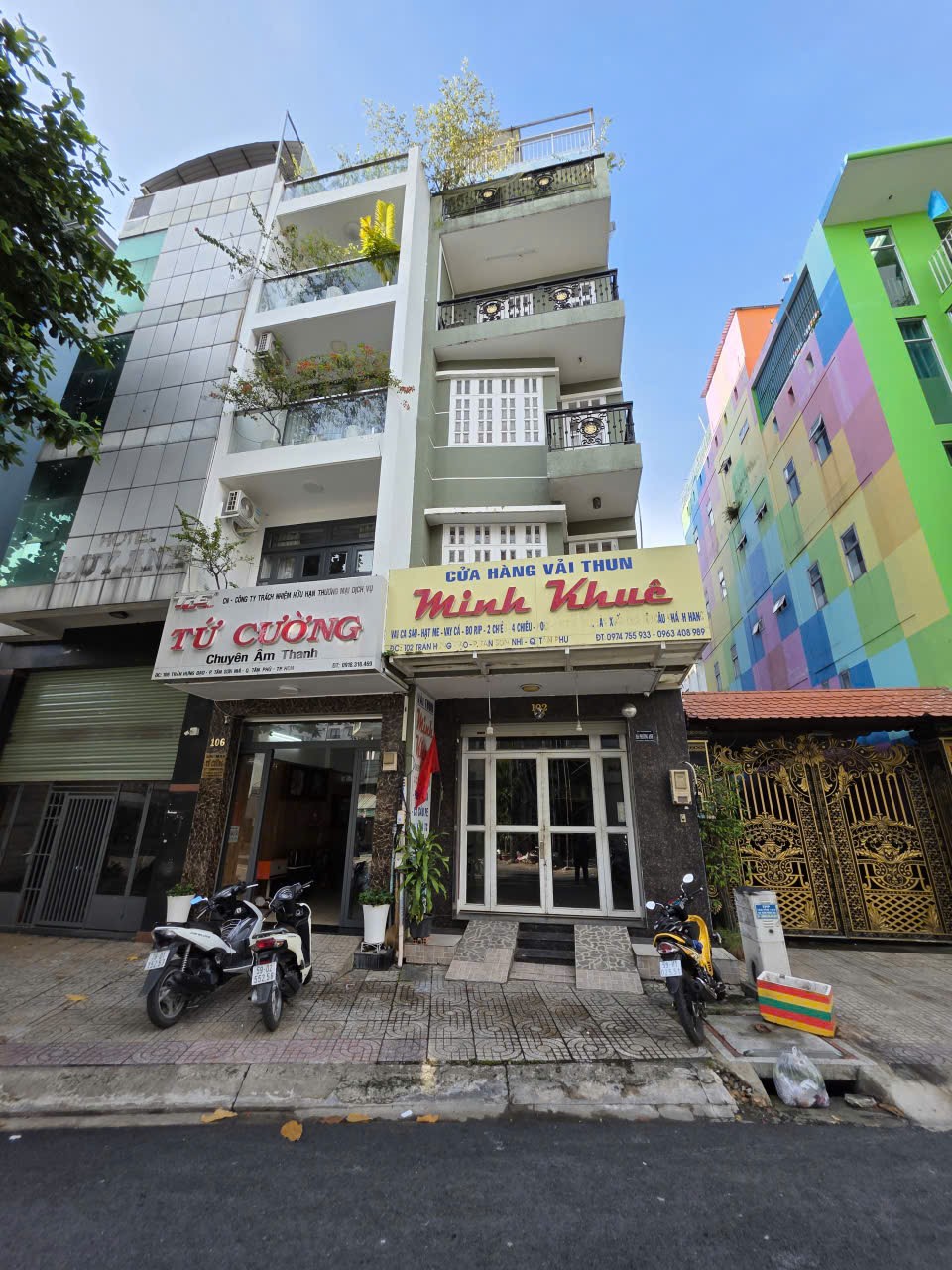 Nhà Trệt 3 Lầu ST (9PN), Đang cho thuê 35tr/tháng, Đường rộng 16m